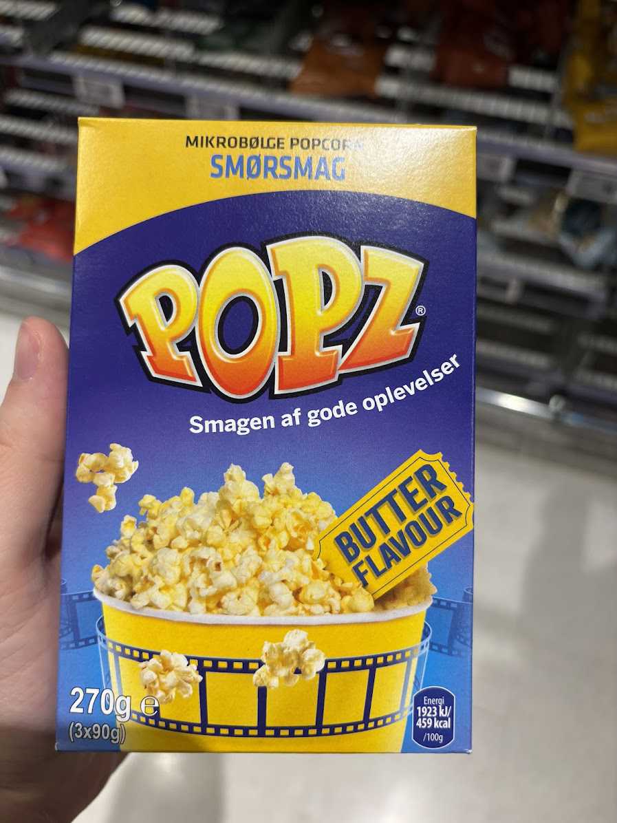 Popcorn med Smørsmag