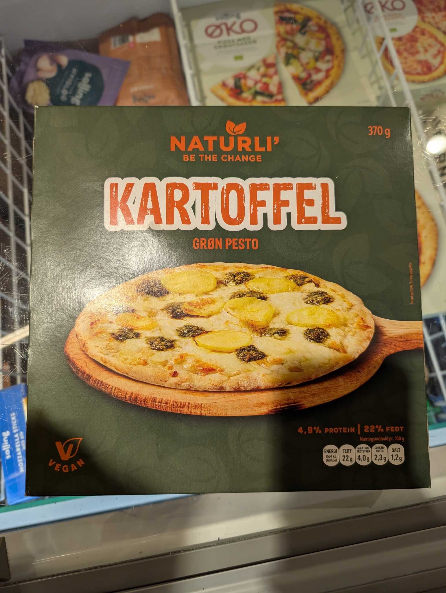Kartoffelpizza med Grøn Pesto