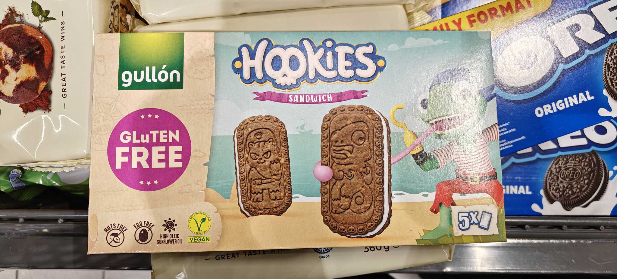 Hookies sandwich (glutenfrie kiks med creme)