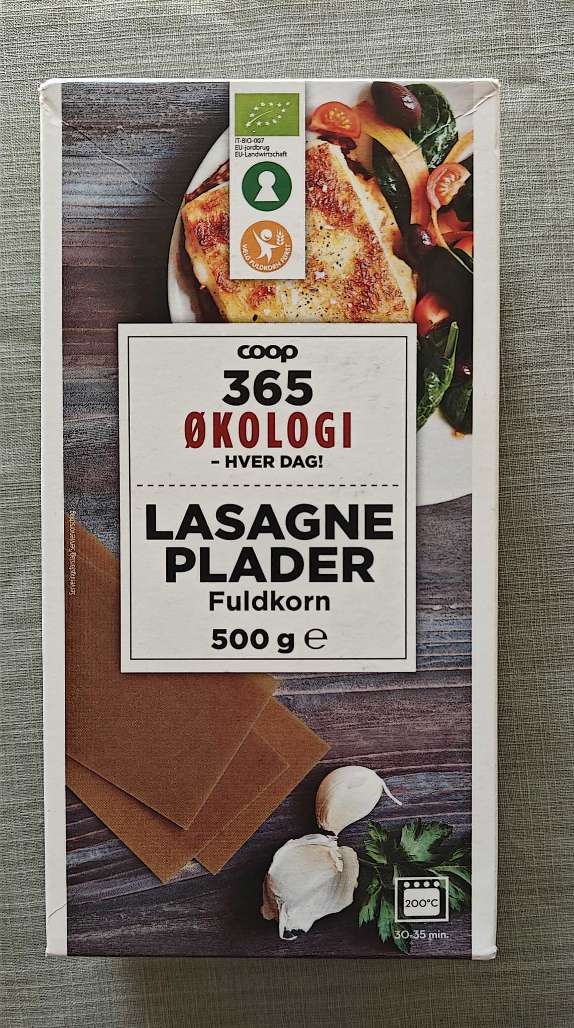 Lasagneplader fuldkorn