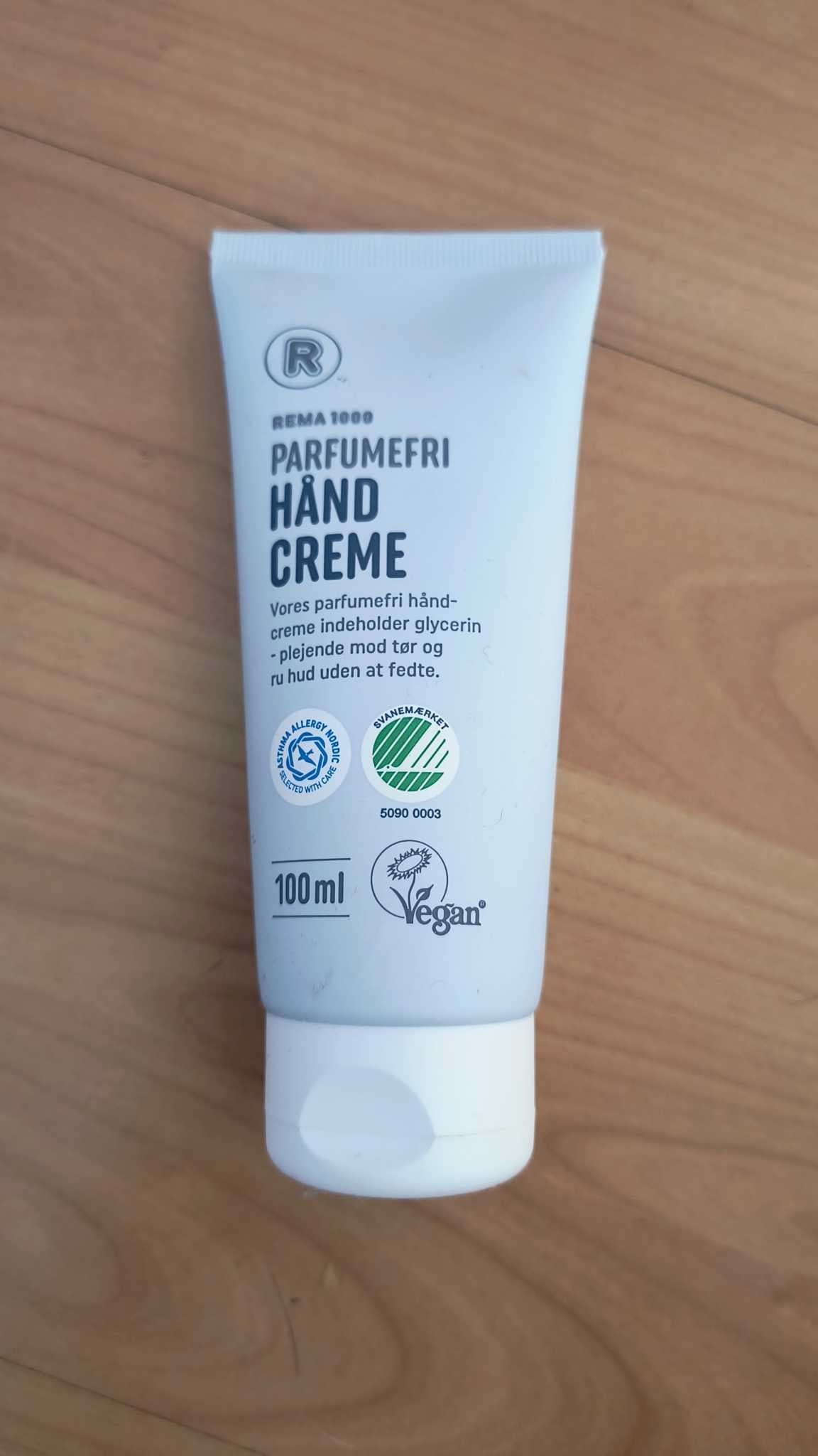 Håndcreme Parfumefri